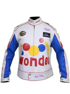 Ricky Bobby Wonder White Real Leather Jacket