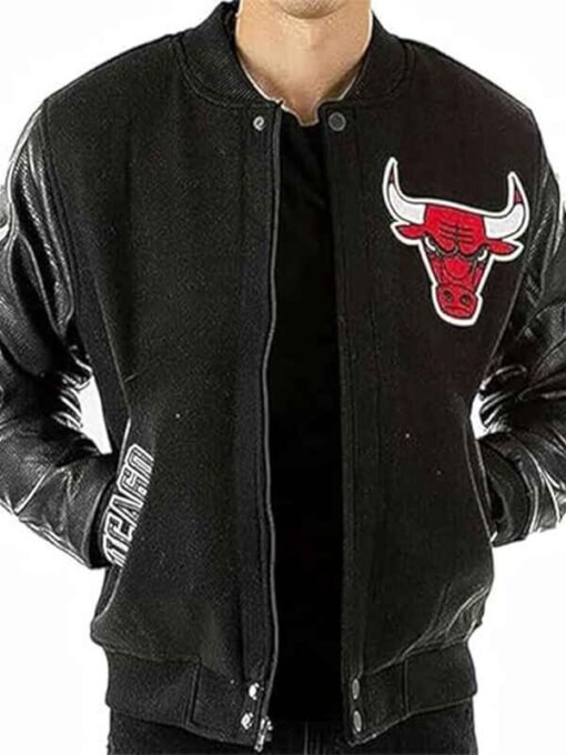 Chicago Bulls Black Varsity Jacket