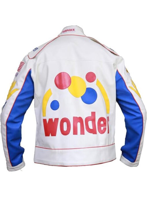 Ricky Bobby White Real Leather Jacket