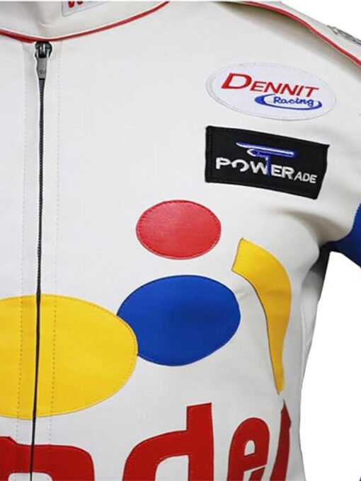 Ricky Bobby Wonder White Leather Jacket