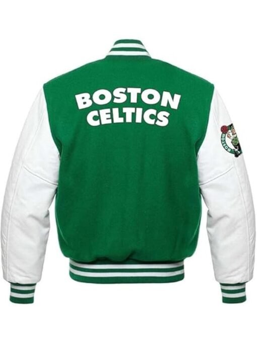 Boston Celtics Varsity Green and White Varsity Jacket