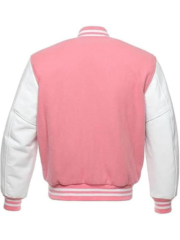 1 Women Pink Varsity Jacket