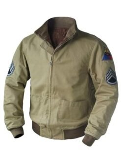 Vintage World War 2 Military Khaki Cotton Jacket