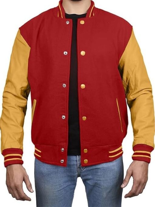 Red With Gold Varsity Jacket