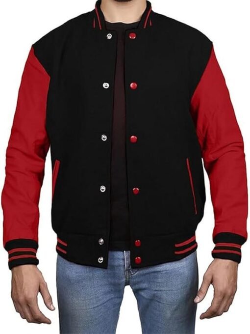 Black Red Varsity Jacket