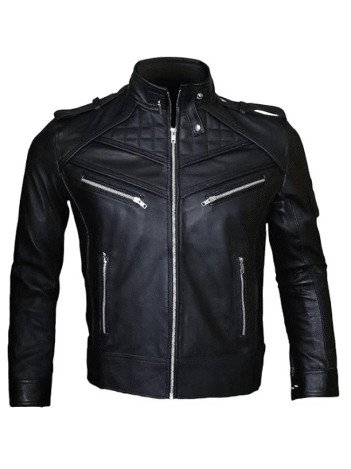 Black Biker Jacket For Men