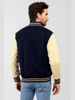 Blue Cream Varsity Jacket