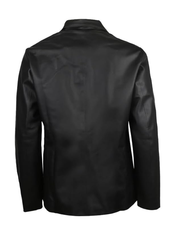 2 Outwear Legacy Leather Black Blazer For Men's
