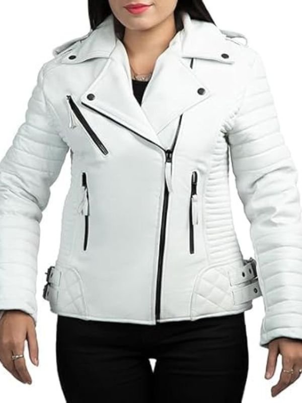 2 White Leather Jacket