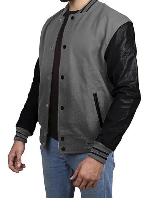 Grey with Black Sleeves Jacket