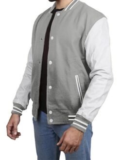 Grey White Varsity Jacket