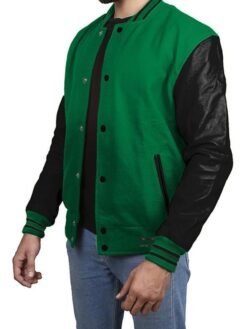 Kelly Green With Black Combination Jacket