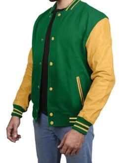 Kelly Green Gold Varsity Jacket