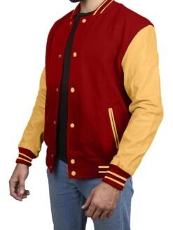 Red Gold School Varsity Jacket