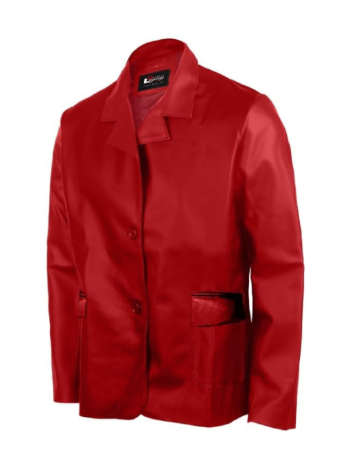 Outwear Legacy Red Leather Blazer For Men's
