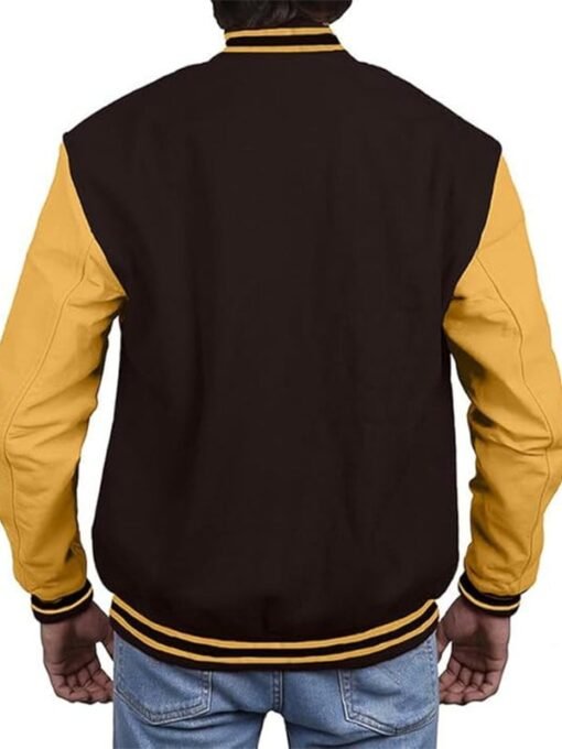 Maroon With Gold Varsity Jacket
