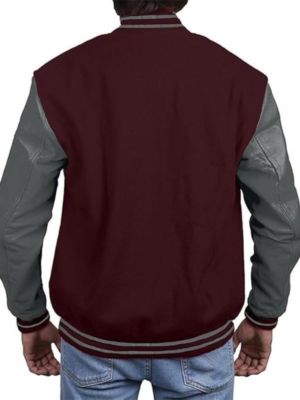 3-min Maroon Grey Combination Jacket