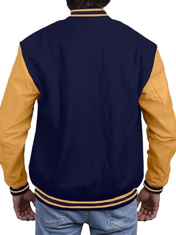 3-min Navy Blue With Gold Sleeves
