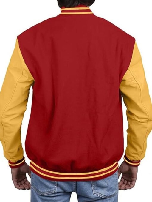 Red Gold Volleyball Varsity Jacket