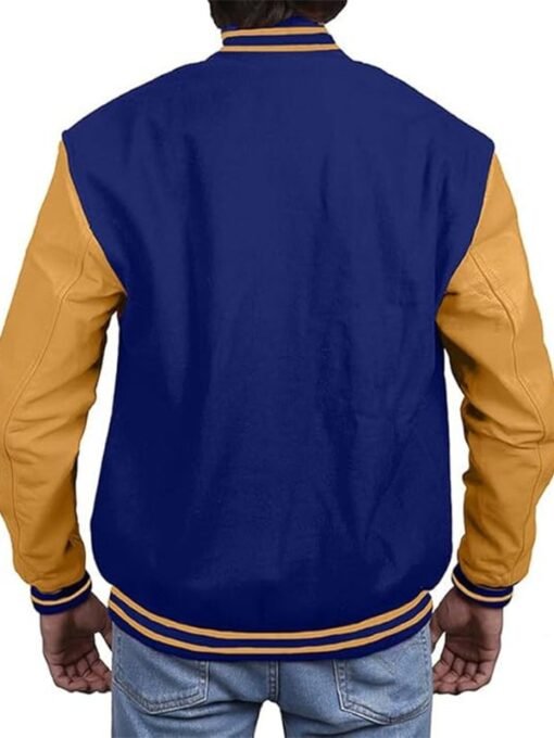 Royal-Blue With Black Letterman Varsity