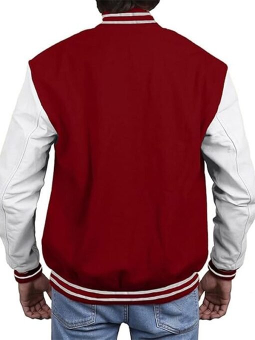 Cardinal Varsity With White Sleeves