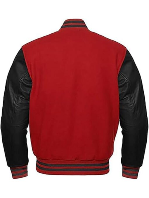 Red Black Letterman Varsity Jacket