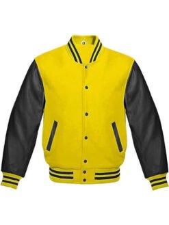 Yellow Letterman Varsity Jacket