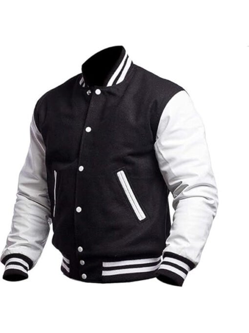 White Letterman Varsity Jacket