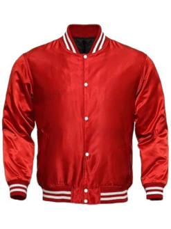 Outwear Legacy Red Satin Varsity Jacket
