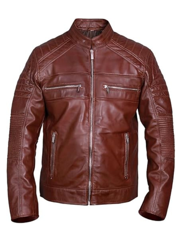 1 Outwear Legacy DK Brown Biker Jacket