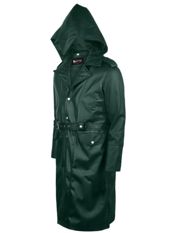 4 Green Trench Coat For Men's