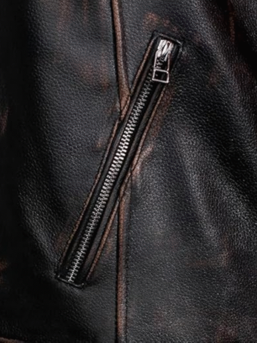 Outwear Legacy Distressed Black Biker Jacket