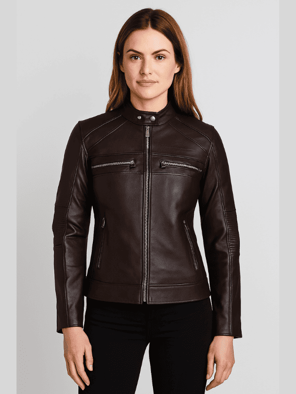 50-min Outwear Legacy Women's Cafe Racer Biker Jacket