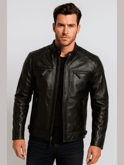 Outwear Legacy Women's Simple Black Biker Jacket