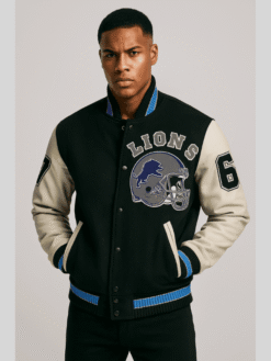 Detroit Lions Men’s Beverly Hills Cop Varsity Jacket