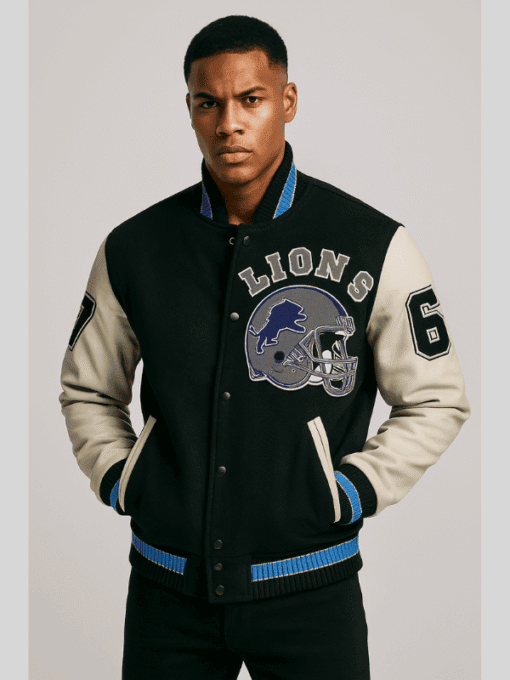Detroit Lions Men’s Beverly Hills Cop Varsity Jacket