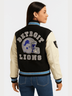 Detroit Lions Women’s Beverly Hills Cop Varsity Jacket
