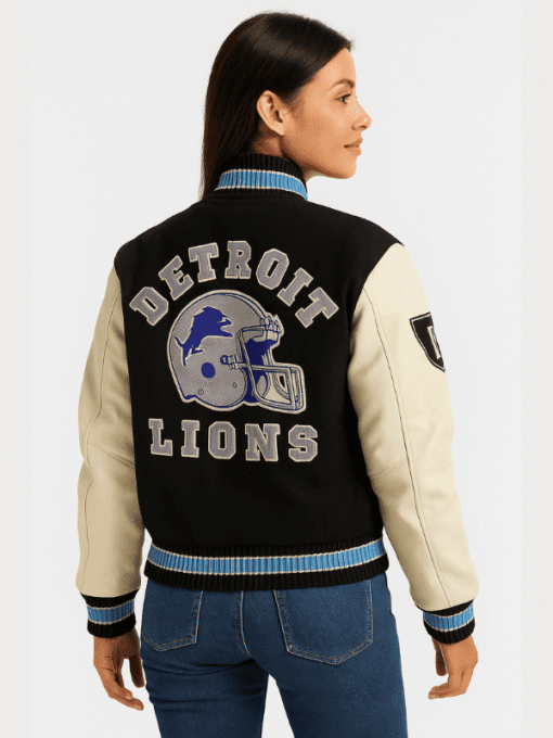 Detroit Lions Women’s Beverly Hills Cop Varsity Jacket