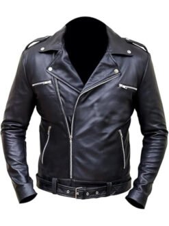 Black Biker Leather Jacket