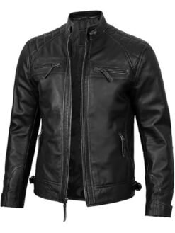 Simple Black Biker Jacket