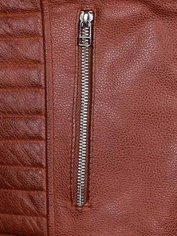 Untitled-5 Outwear Legacy Women's Brown Cafe Racer Biker Jacket