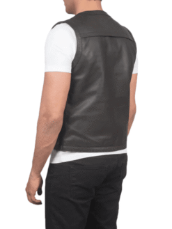 Men's Safari Brown Leather Vest