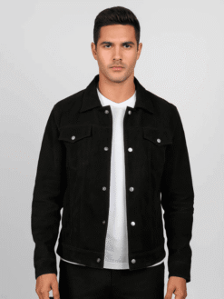 Men's Suede Trucker Jacket
