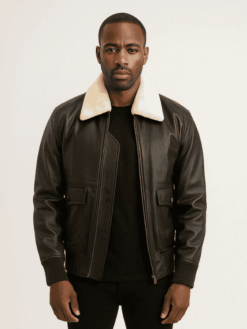 Outwear Legacy G-1 Black Bomber Leather Jacket
