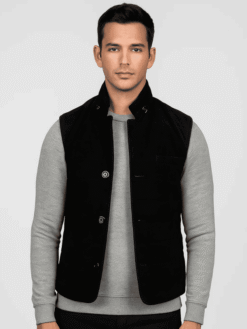 Outwear Legacy Men's Black Suede Vest