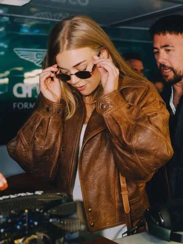 17 Becky Hill F1 British Grand Prix Brown Jacket