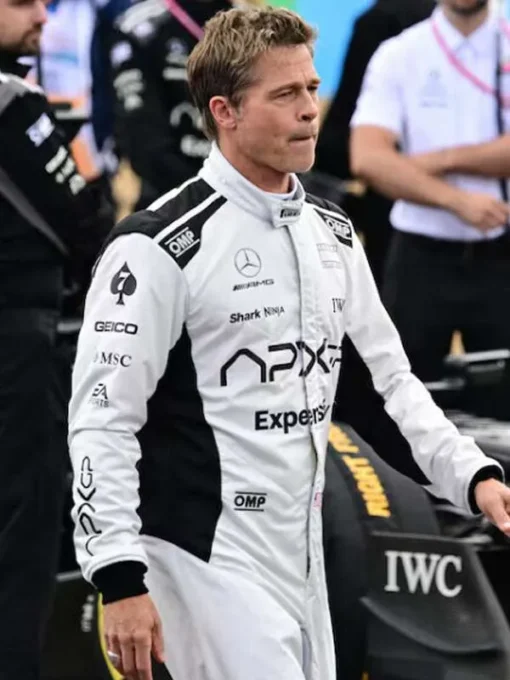 Brad Pitt F1 Racer Leather Jacket