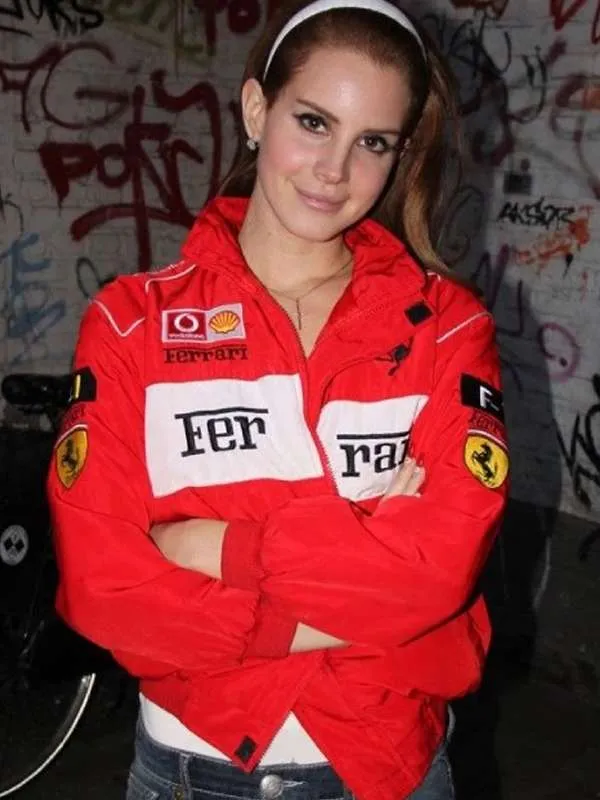 60 Lana Del Rey Ferrari Real Leather Jacket