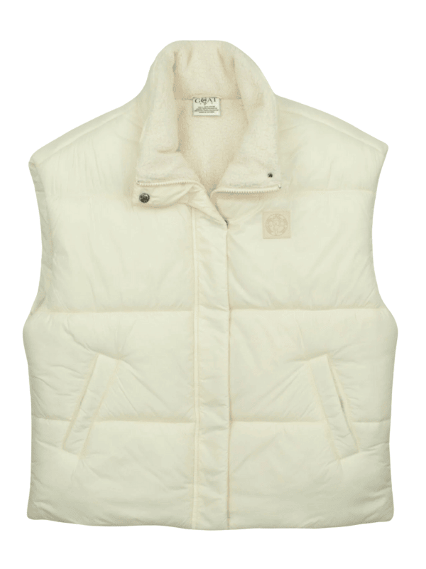 Untitled design (1) Women’s White Fleece Puffer Vest