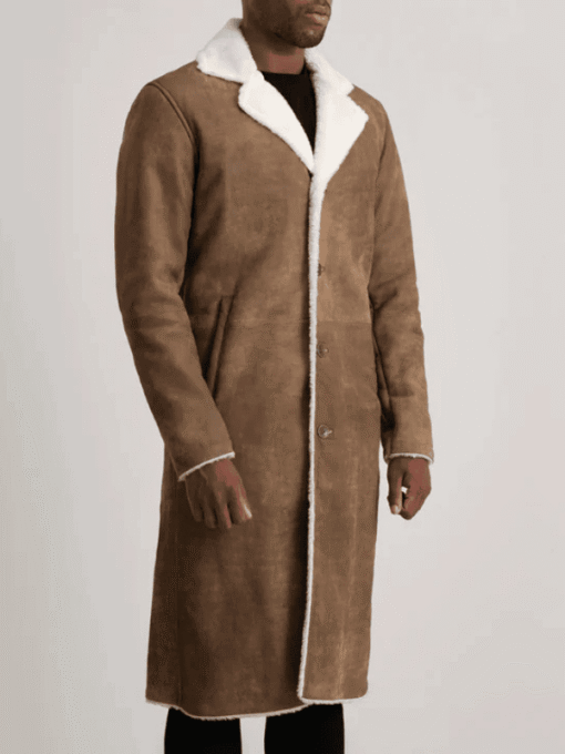 Men's Distressed Brown Leather Coat